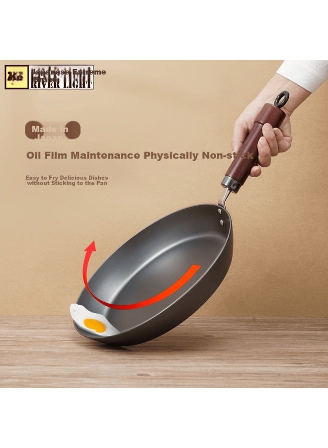 River Light Imported Cookware Set, Cast Iron Wok For Home Cooking, 33cm + 28cm Steak Pan, Flat Bottom Pan, Non-coated Iron Pan, Compatible With Induction And Gas Stoves - Image 2