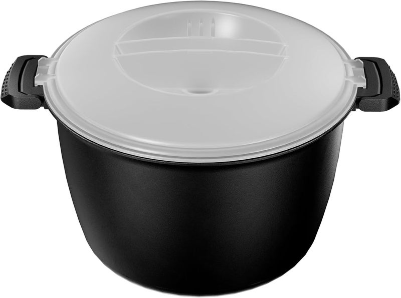 AJXX Large Microwave Cookware Steamer 3 Quart - Micro Cookware Vegetable Steamer for Cooking, Microwave Cooker with Food Container, Removable Filter and Lockab - BPA Free, Dishwasher Safe - Image 1