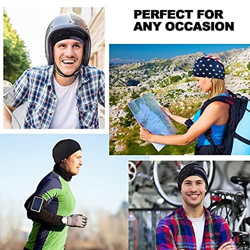 vidsel 4Pcs Men Cooling Skull Cap Helmet Liner, Sweat Wicking Beanie Head Wrap Bicycle Hard Hat Motorcycle Football Cycling Running Hats Caps Women - Image 2