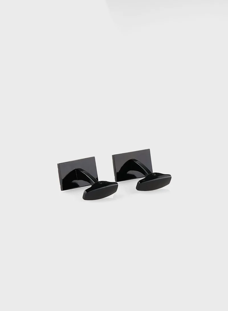 Robert Wood Rectangular Cufflink In A Gift Box