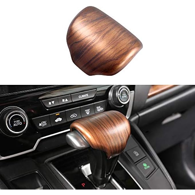 rayihni AntBooBoo for Honda CRV CRV 2017 2018 2019 2020 2021 2022 Gear Shift Knob Cover Peach Wood Grain Interior Decoration Gear Shift Knob Cover - Image 1