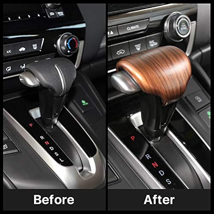 rayihni AntBooBoo for Honda CRV CRV 2017 2018 2019 2020 2021 2022 Gear Shift Knob Cover Peach Wood Grain Interior Decoration Gear Shift Knob Cover - Image 2