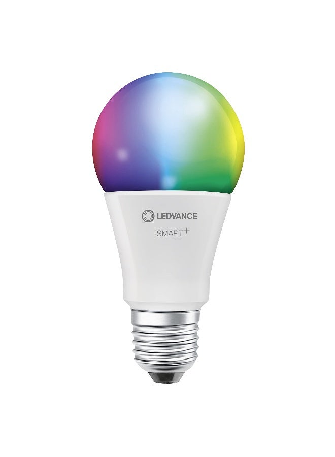 LEDvance Smart LEDlamp With Wifi Technology, Base: E27, Di Mmable, Tunable White (2700-6500K), Rgb Colors Changeable, Replaces Incandescent Lamps With 100 W, Smart+ Wifi Classic Multicolour, 1-Pack