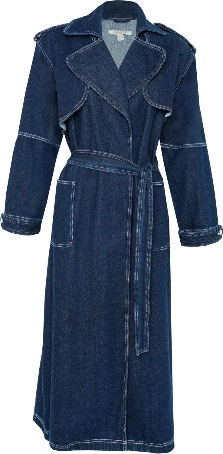 ARMINE معطف ترنش جينز 24KD3416 أزرق داكن