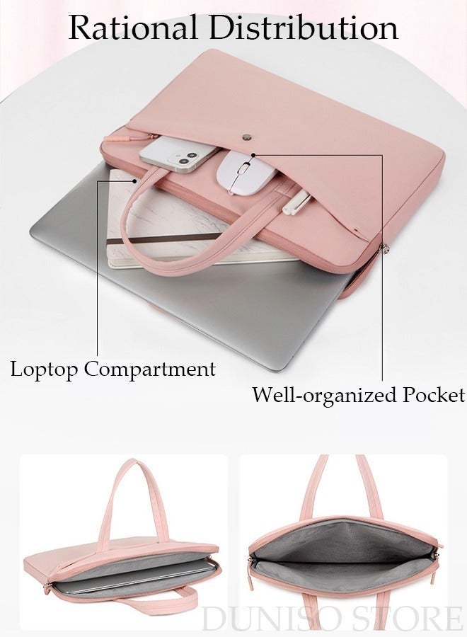 DUNISO 14 Inch Laptop Bag Lightweight Computer Bag Travel Business Briefcase Water Resistance Shoulder Messenger Bag for Men and Women Work Office - Image 2