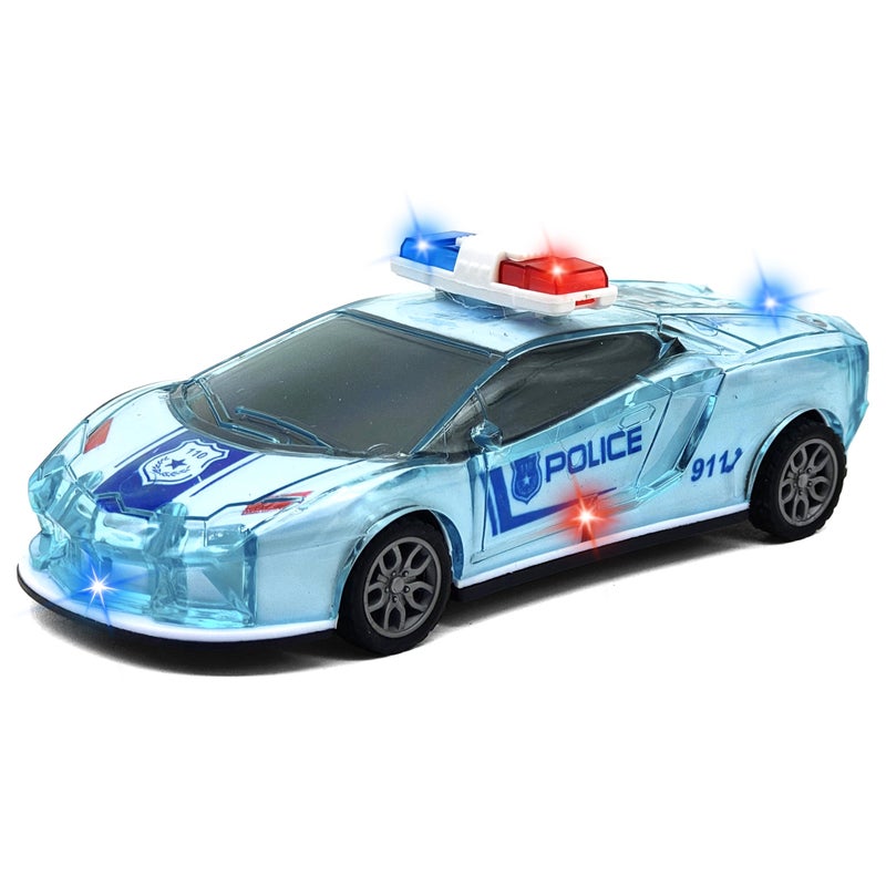 VGRASSP Push and Go City Guard Police Car Toy for Kids with Flashing Lights and Music - Friction Patrol Vehicle with Sound Effects - Color As Per Stock - Image 4