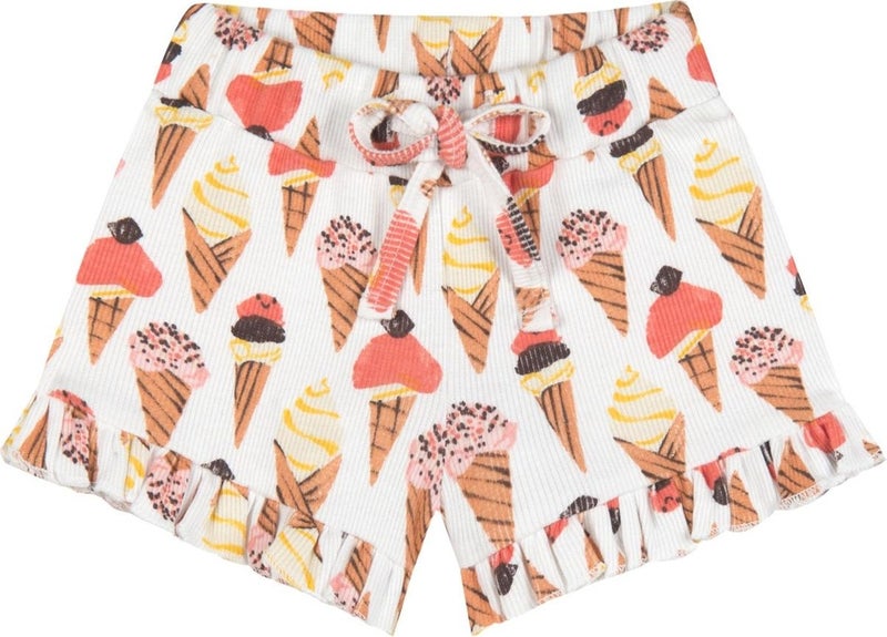 Antebies Ice Cream Love Ruffle Shorts 