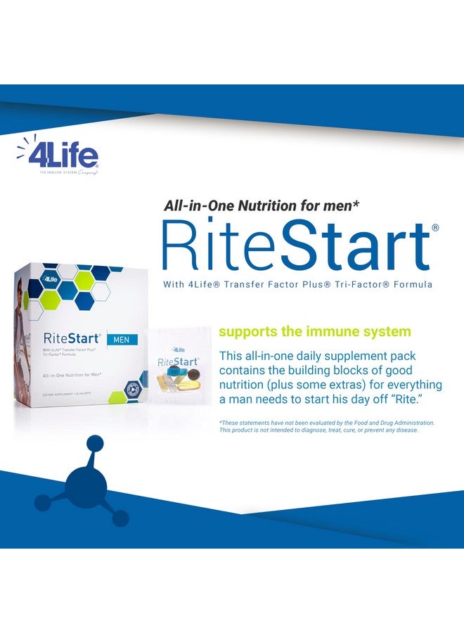 4Life RiteStart Men - Daily Nutritional Pack Supports Immune System Health - Daily Supplement Formula with Vitamin C, D and Zinc - 30 Packets - Image 3