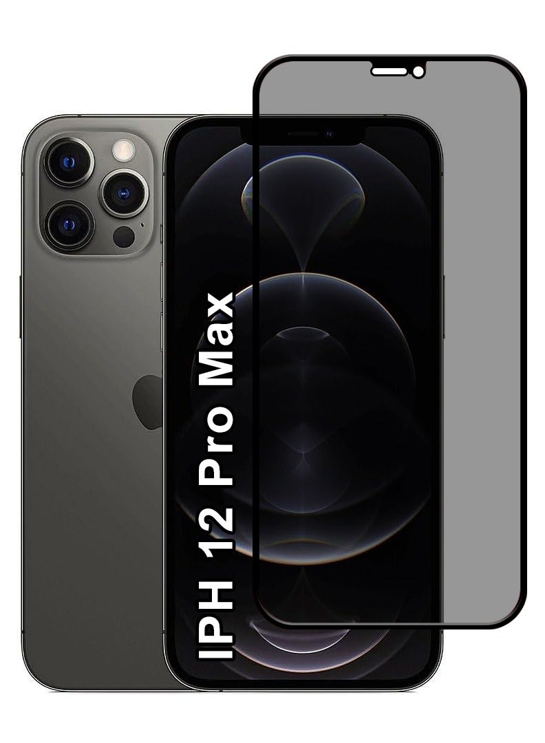 Case Up Privacy Screen Protector For Apple iPhone 12 Pro Max 9H Hardness Anit Spy Tempered Glass Film [100% Privacy Protection], Bubble Free Easy Installation, Full Coverage And Anti Scratch - Image 1