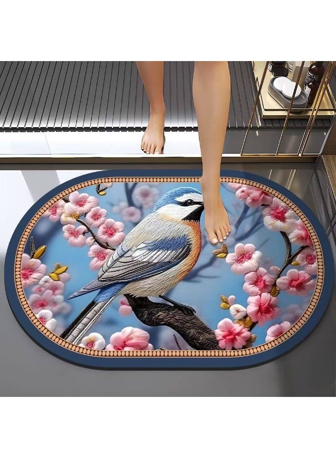 A soft, oval-shaped, slip-resistant bath mat for greater comfort and safety. - Image 2