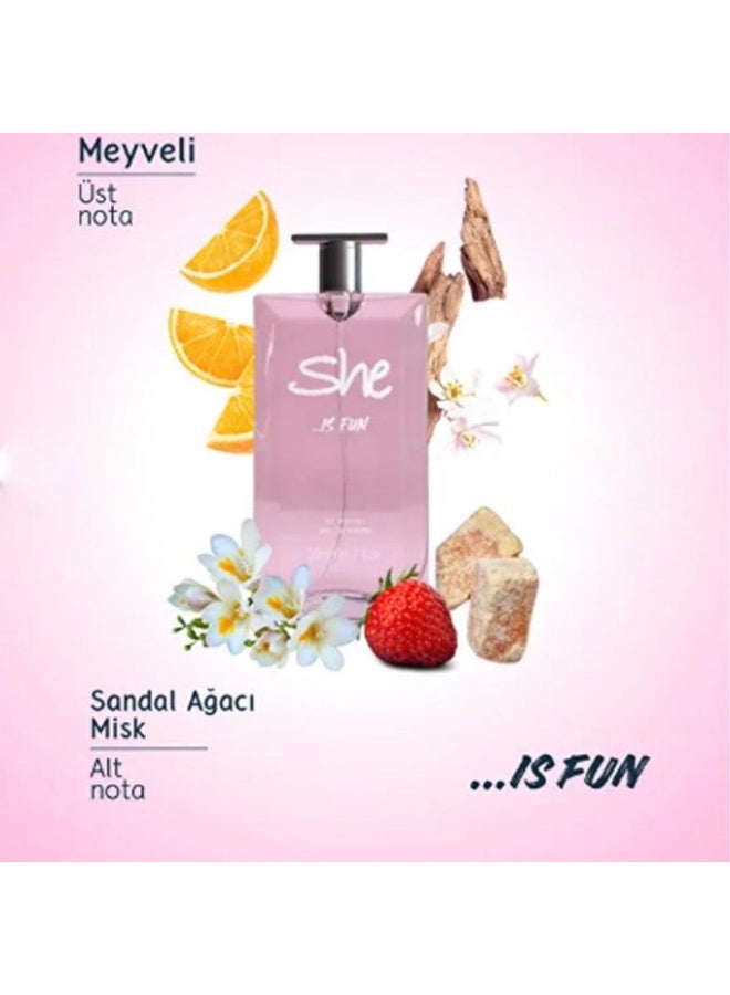 SHE IS FUN EDT Women - 50ml - Image 4