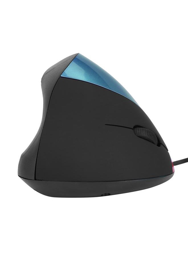 Thoraya - 1600DPI USB Vertical Wired Mouse Ergonomic Design Wrist Rest Gaming Mice for PC Laptop Blue - Image 1