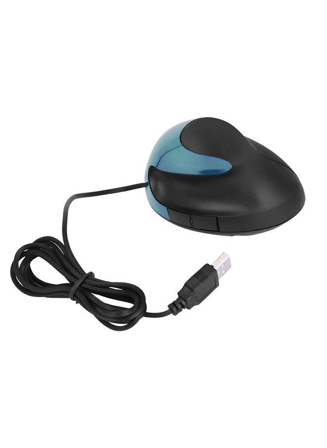 Thoraya - 1600DPI USB Vertical Wired Mouse Ergonomic Design Wrist Rest Gaming Mice for PC Laptop Blue - Image 1