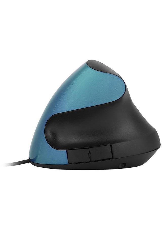 Thoraya - 1600DPI USB Vertical Wired Mouse Ergonomic Design Wrist Rest Gaming Mice for PC Laptop Blue - Image 1