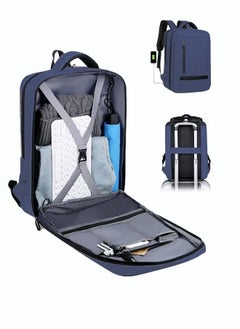 Multifunction Breathable Backpack with USB Port Casual Minimalist Waterproof Nylon Light School Bag for Men 15.6" Laptop
