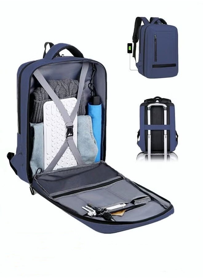MIXDE - Multifunction Breathable Backpack with USB Port Casual Minimalist Waterproof Nylon Light School Bag for Men 15.6" Laptop - Image 1
