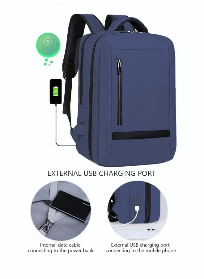 MIXDE - Multifunction Breathable Backpack with USB Port Casual Minimalist Waterproof Nylon Light School Bag for Men 15.6" Laptop - Image 1