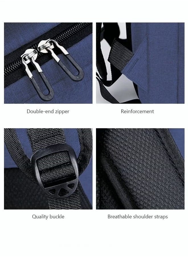 MIXDE - Multifunction Breathable Backpack with USB Port Casual Minimalist Waterproof Nylon Light School Bag for Men 15.6" Laptop - Image 1