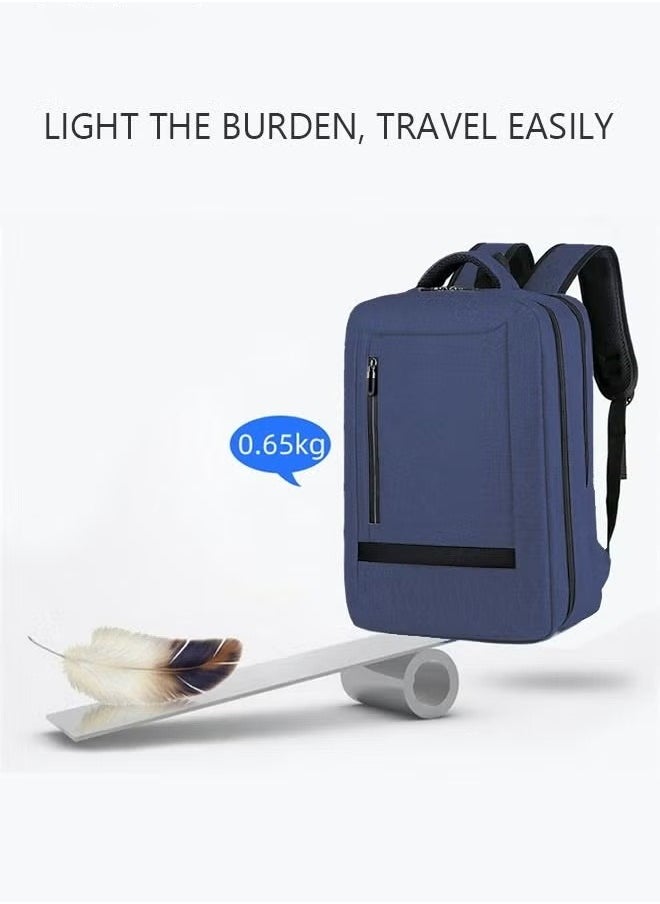 MIXDE - Multifunction Breathable Backpack with USB Port Casual Minimalist Waterproof Nylon Light School Bag for Men 15.6" Laptop - Image 1