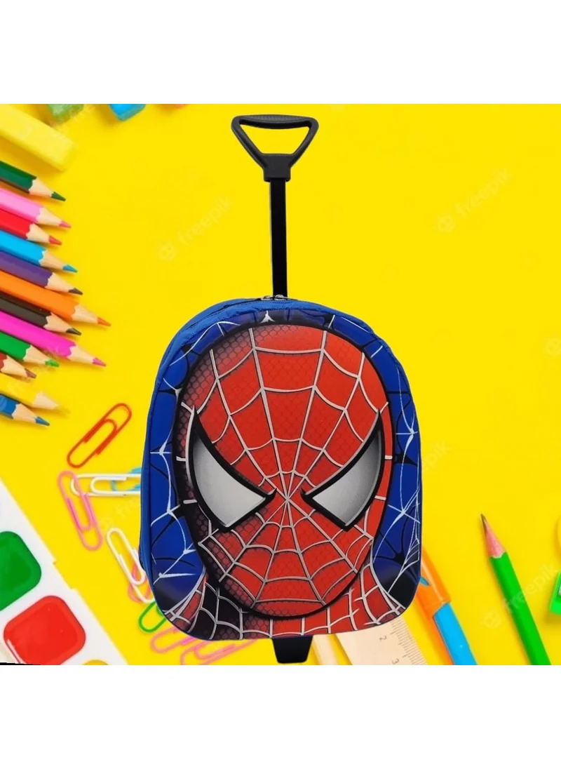 Tezzgelsin Kindergarten Nursery Rickshaw Spiderman Figured 5D Embossed Spiderman Backpack School Bag