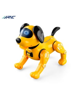 Generic JJRC Children's Intelligent Remote Control Robot Stunt Voice Dialogue Gesture Induction Toy Pet Robot Dog Gift-Color:R19 Yellow (English Version)  - Image 1