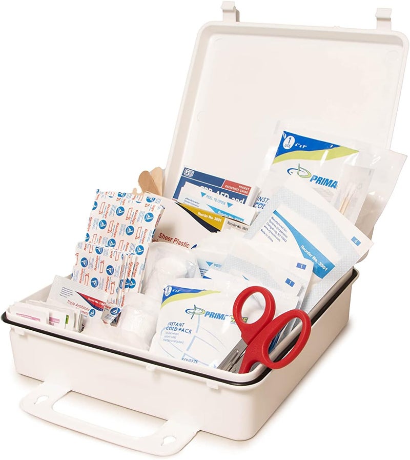 PRIMACARE طقم الإسعافات الأولية الكبير للطوارئ من برايم كير لـ 50 شخصًا، مثبت على الحائط للاستخدام في المنزل والمدرسة والمكتب - Image 3