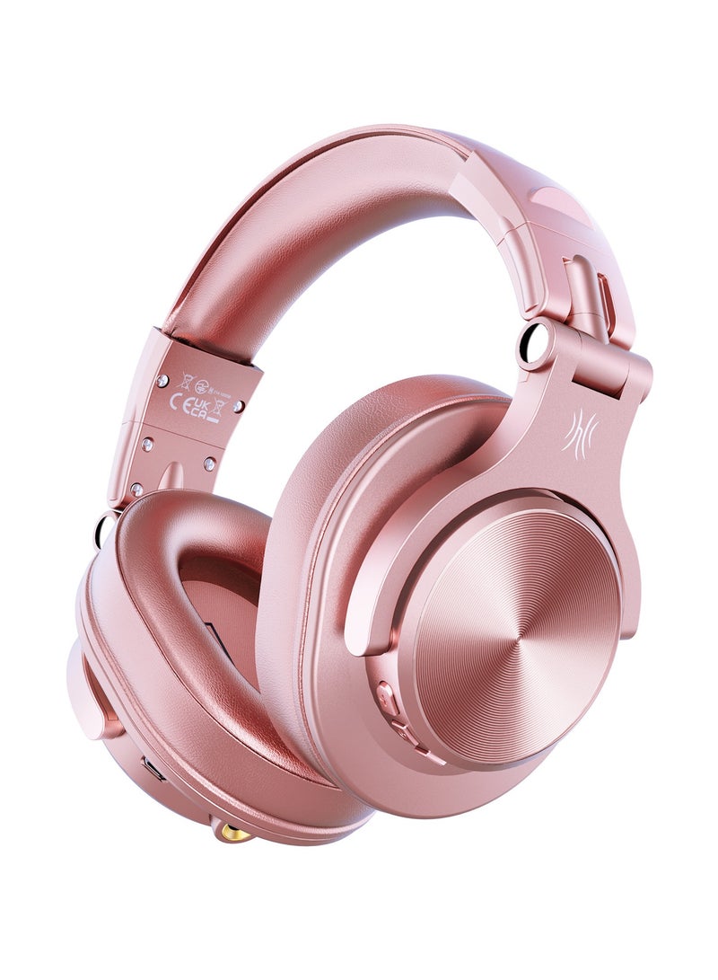 OneOdio A70 Wirless Bluetooth Over-Ear Headphone with Shareport 3.5Mm/6.35Mm Stereo Jack For Guitar Amp Computer PC Tablet Home Office Travel Pink - Image 1