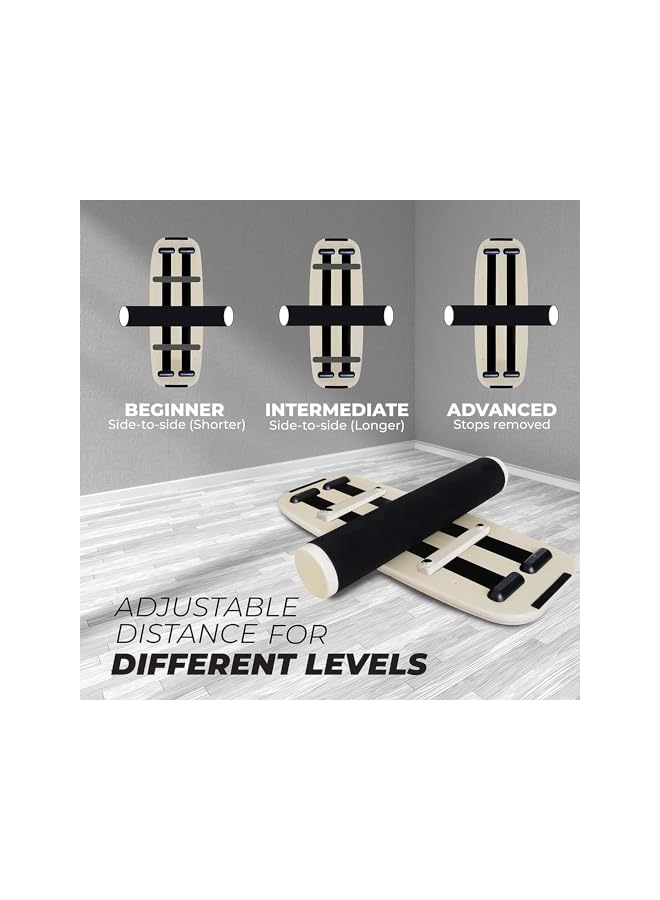PROMASS Balance Board, Stability Core Trainer, Training Board For Exercise, Fitness, Non-Slip Deck And Roller - 3 Different Distance Options For Improve Core Strength And Balance Control - Image 4