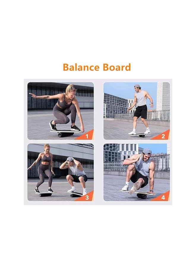 PROMASS Balance Board, Stability Core Trainer, Training Board For Exercise, Fitness, Non-Slip Deck And Roller - 3 Different Distance Options For Improve Core Strength And Balance Control - Image 5