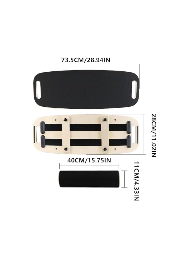 PROMASS Balance Board, Stability Core Trainer, Training Board For Exercise, Fitness, Non-Slip Deck And Roller - 3 Different Distance Options For Improve Core Strength And Balance Control - Image 2