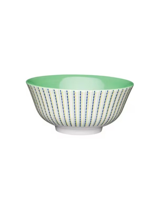 KitchenCraft Moroccan Style Lime Hues Food Safe Ceramic Bowl White and Green 15.7cm KCBOWL16 - Image 2