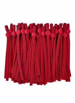 Sewing Elastic String for Masks, 100 Pcs Elastic Bands with Adjustable Buckle Ear Band, Elastic Ear Loops Adjustable Ear Straps 1/5 Inch (Red)