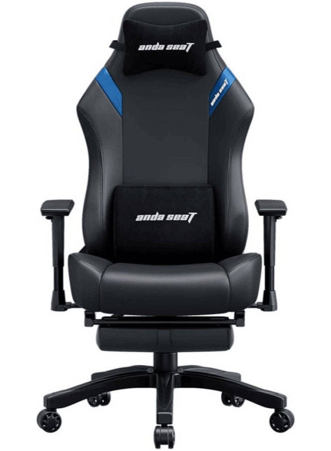 Anda Seat AndaSeat Luna Pro Gaming Chair, with Footrest, Fabric Linen Black/Blue | AD18T-44-BS-PV - Image 2