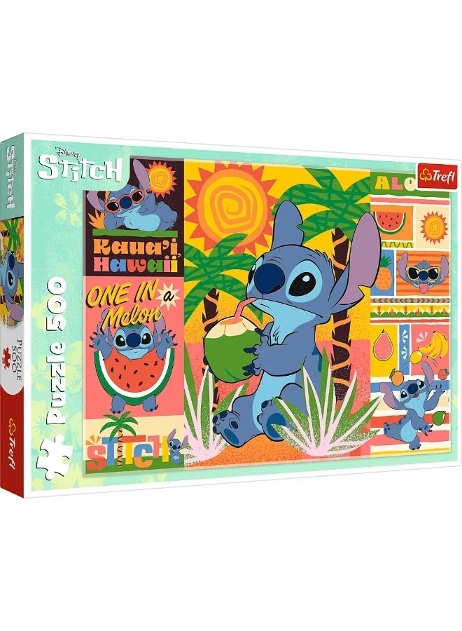 تريفل بازل ديزني ليلو وستيتش العطلات مع ستيتش 500 قطعة - 37483 - Image 1