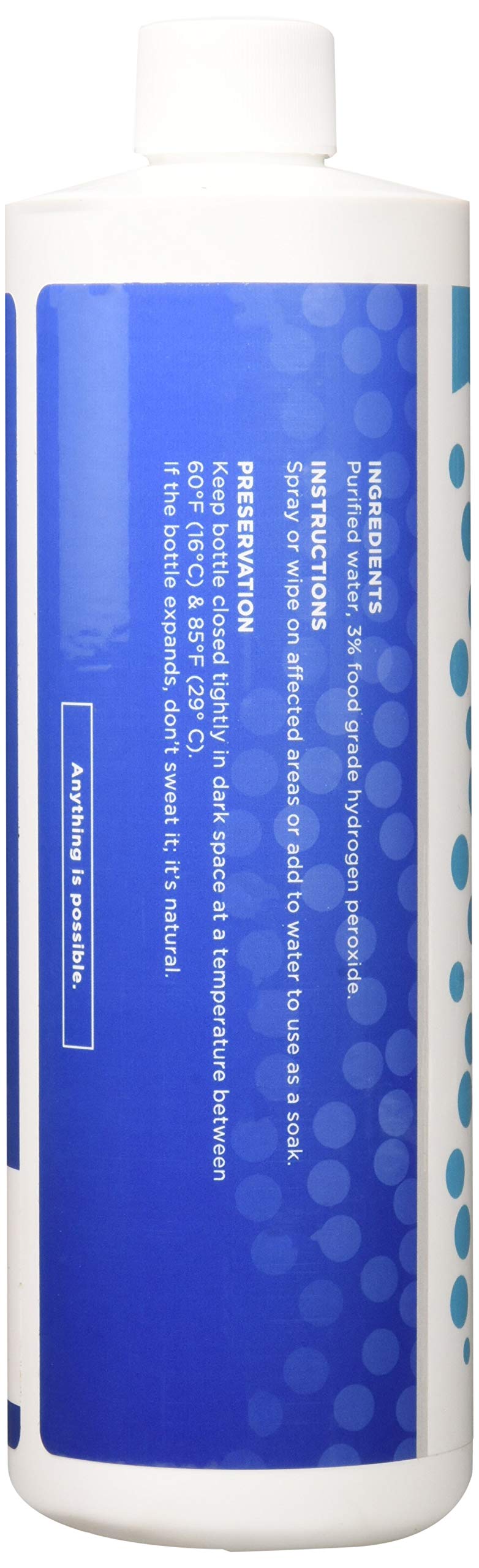 Essential Oxygen بيروكسيد الهيدروجين 3% من الأكسجين الأساسي، درجة غذائية، 16 أونصة (عبوة من 1) - Image 3