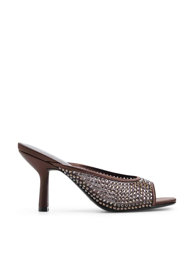 كول ات سبرنج Sunaa Ladies Brown Heeled Sandals