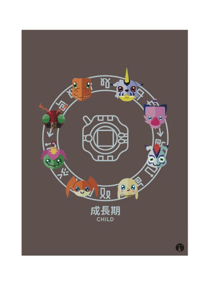 The Anime Digimon Mouse Pad Grey