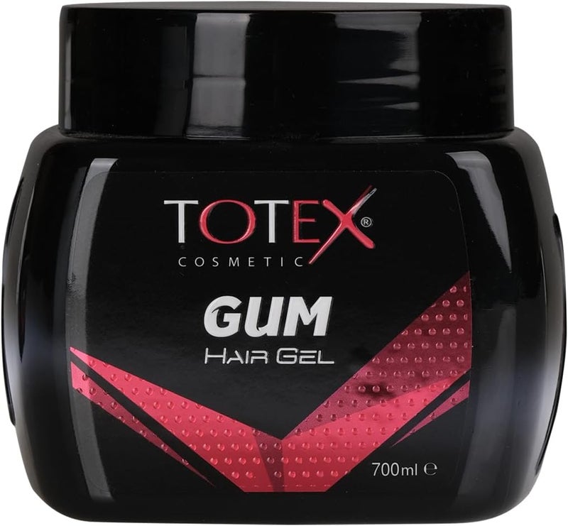 Totex Hair Styling Gum-Gel Gummy Ultra Strong Edge Control Red Gel For Men Woman Afro Hair 700 ml - Image 1
