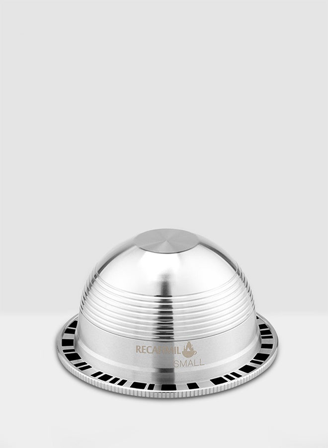 Aknur Stainless Steel Reusable Coffee Capsule Filter Silver 11.4 x 6.4 x 6.4centimeter - Image 1