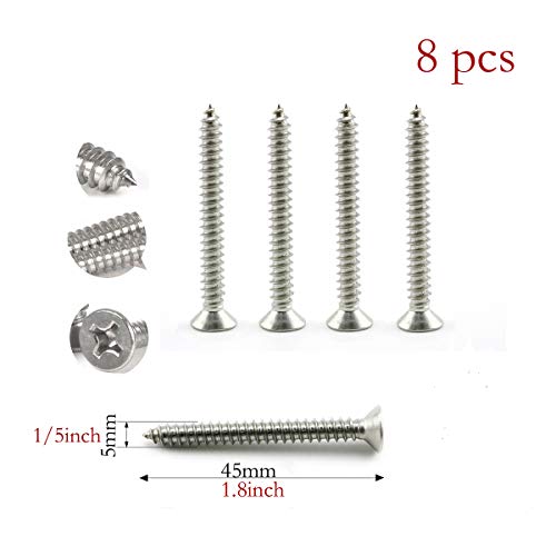 heyous 2 Set M8 Suspension Ceiling Wall Mount U Hook Anchor Hanger Stainless Steel Heavy Duty Multi Purpose Hammock Swing Ceiling Hook Square Base Plate with Snap Hook - Image 4