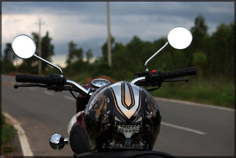 Dhe Best RM-03 Metal Round Chrome Bike Handle Bar Rear View Side Fancy Mirror for Suzuki Access -Set of 2 Pieces - Image 2