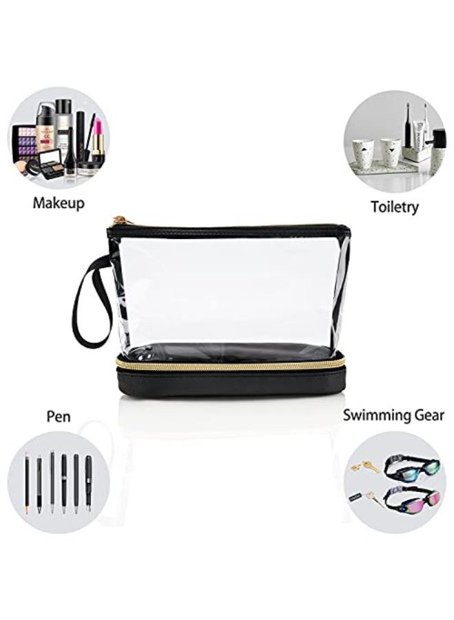 Ethereal Keup Bag, Small Makeup Bag For Purse Travel Makeup Bag For Women Tsa Approved Cosmetic Bag Waterproof Toiletry Bag (Black)  - Image 5