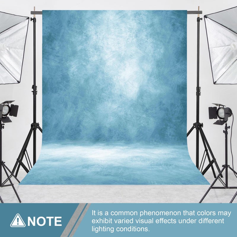Haboke Abstract Professional Photography Backdrop for Portrait Photo Props Booth Background Photoshoot Studio with Polyester Fabric Roller Pocket on Top(8x10ft, Light Blue,No Stand) - Image 2
