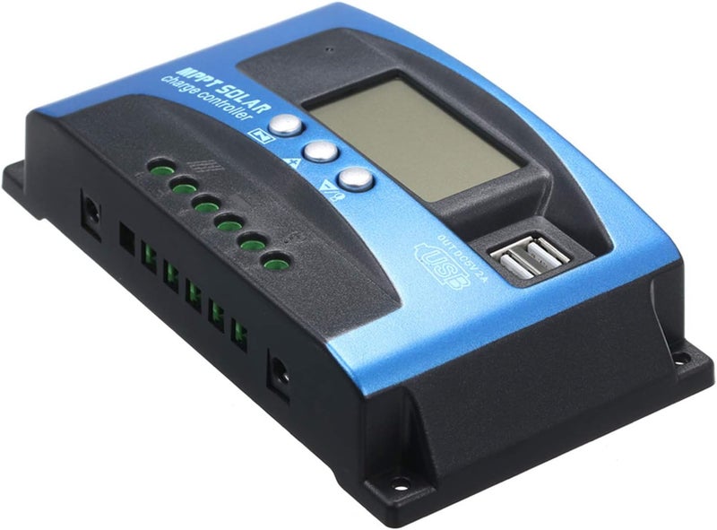 BAGGRA 100A MPPT Solar Charge Controller Dual USB LCD Display Auto Solar Cell Panel Charger Regulator - Image 2