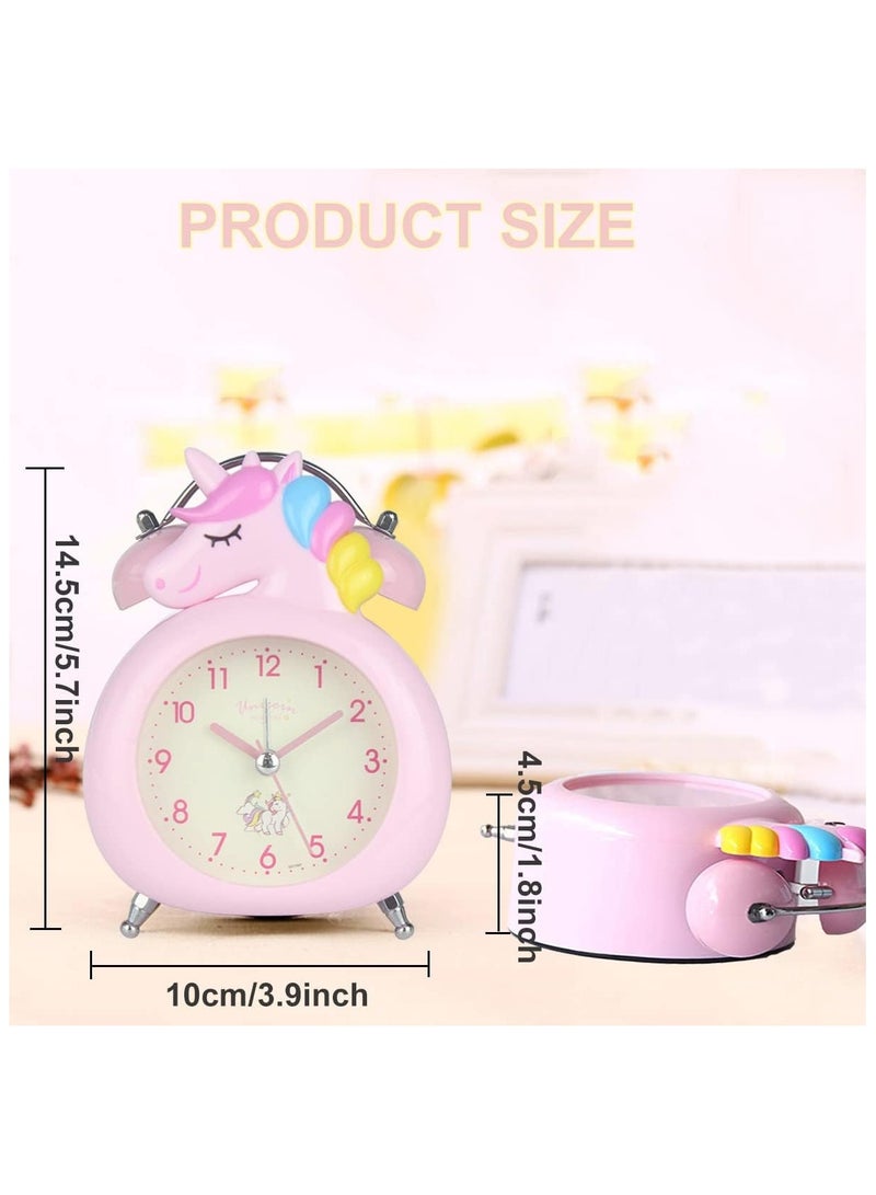 Alarm Clock with Twin Bells for Students Silent Second Hand Non Ticking Battery Operated Easy to Read Children's Sleep Trainer Bedside Decor  - Image 5