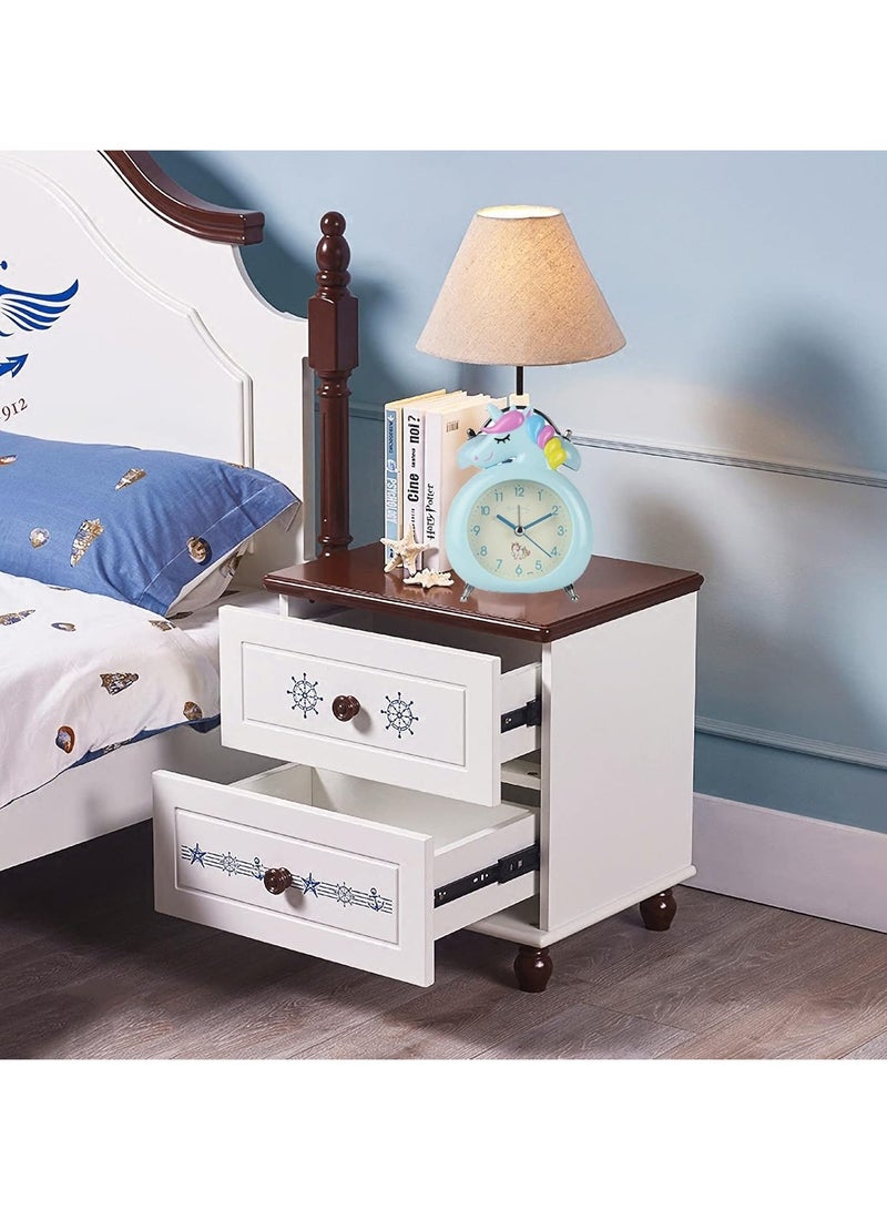 Alarm Clock with Twin Bells for Students Silent Second Hand Non Ticking Battery Operated Easy to Read Children's Sleep Trainer Bedside Decor  - Image 3