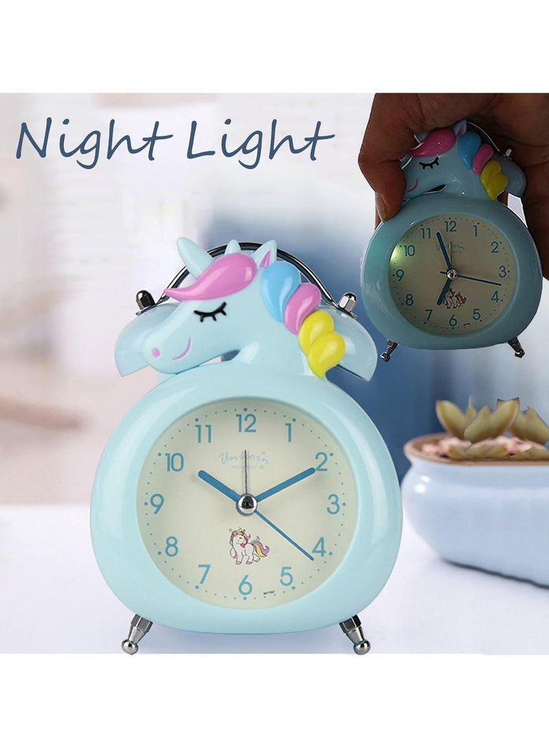Alarm Clock with Twin Bells for Students Silent Second Hand Non Ticking Battery Operated Easy to Read Children's Sleep Trainer Bedside Decor  - Image 2