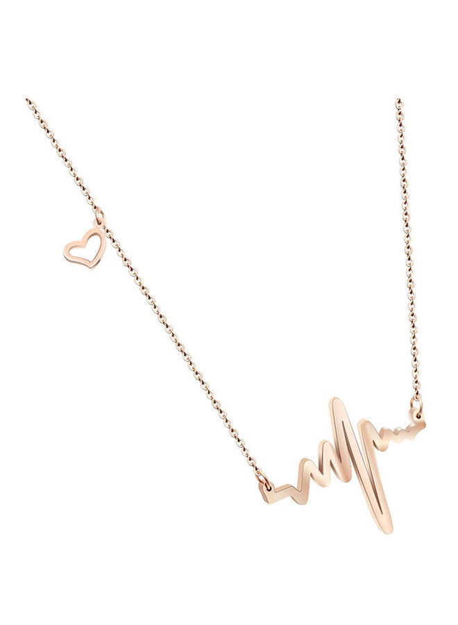 شاربدو قلادة بدلاية على شكل نبضة قلب - Image 2