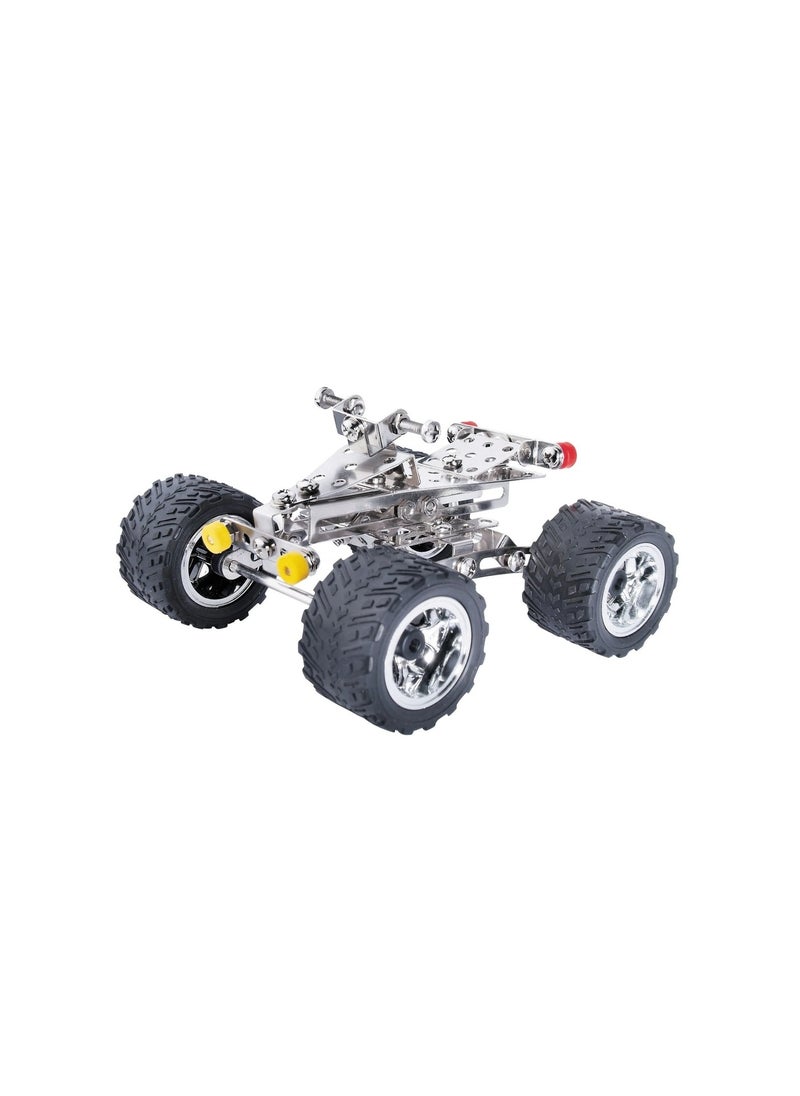 eitech - eitech 2 in 1 Metallic Building Set Racing Car and Quad Bike Model Construction Kit Ideal for 8+ Year in Developing STEM and Engineering Skills 180 Pieces - Image 1