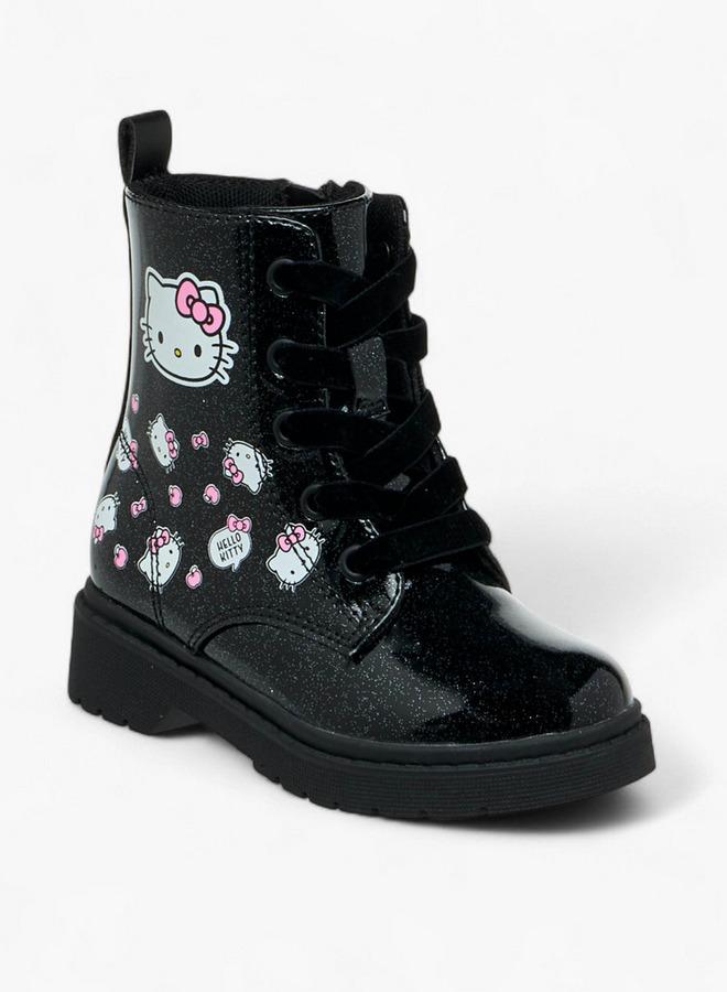 Hello Kitty أحذية كاحل مطبوعة بسحاب وإضافات سحب - Image 2